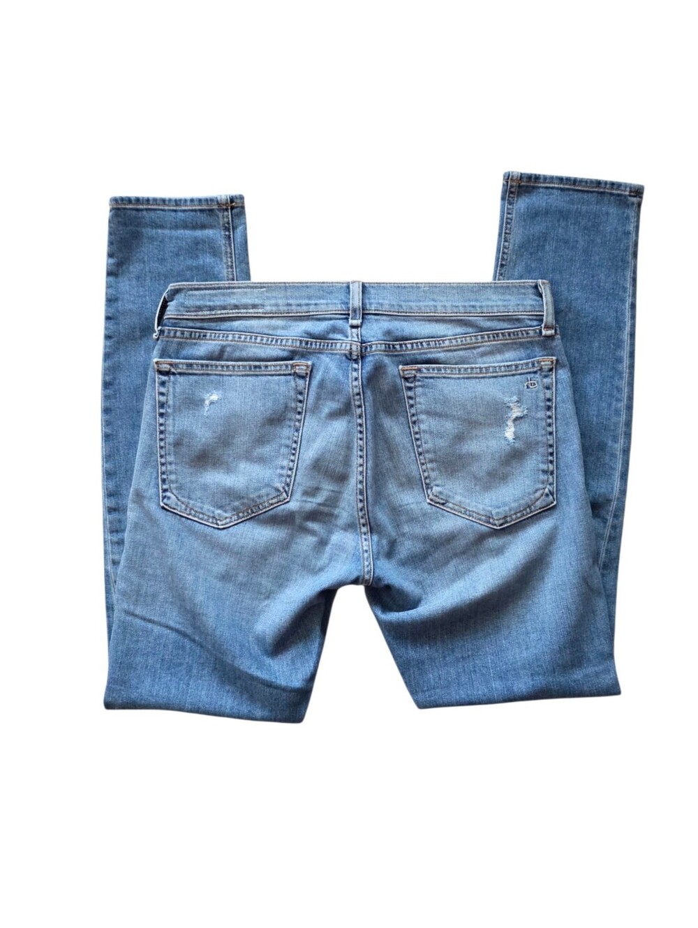 rag & bone Sz 29 Dre Carter Wash Mid Rise Distressed Slim Blue Jeans - Picture 4 of 10
